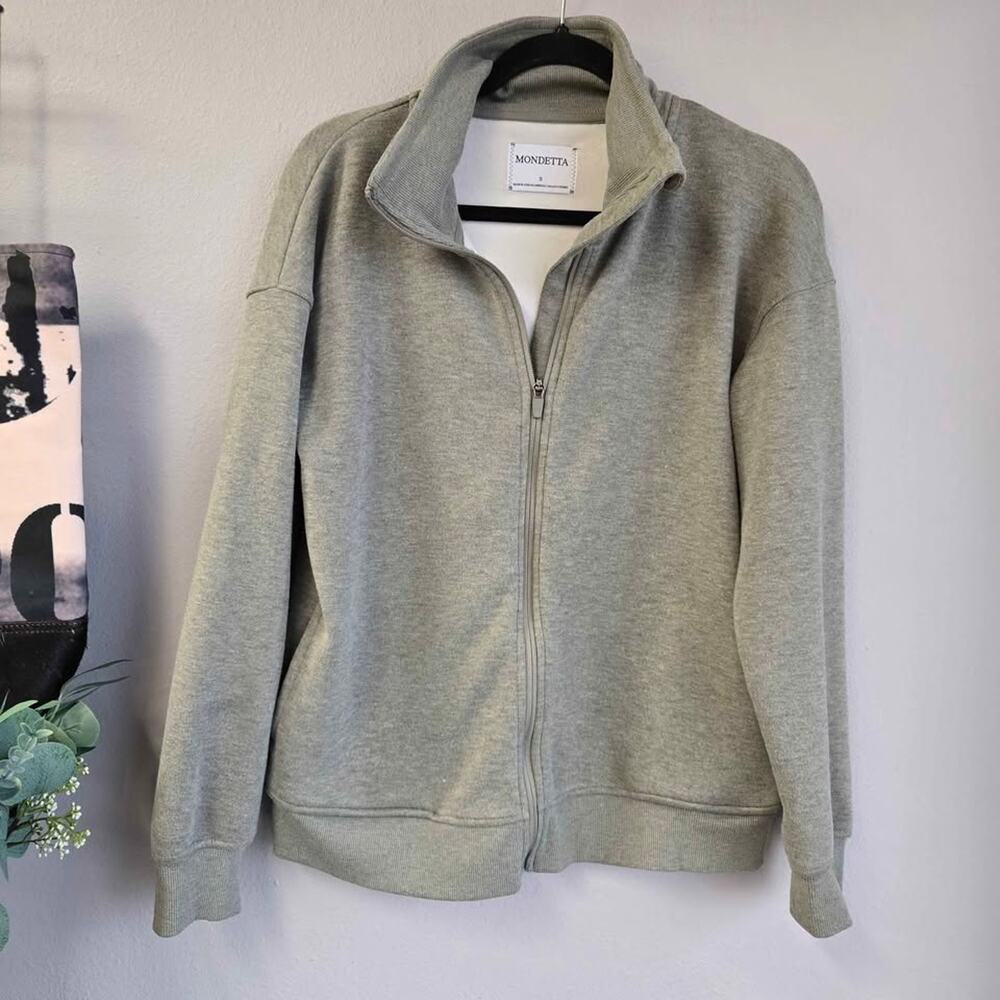 Mondetta - Women's Heathered Green Heavyweight Fleece Full-Zip Jacket